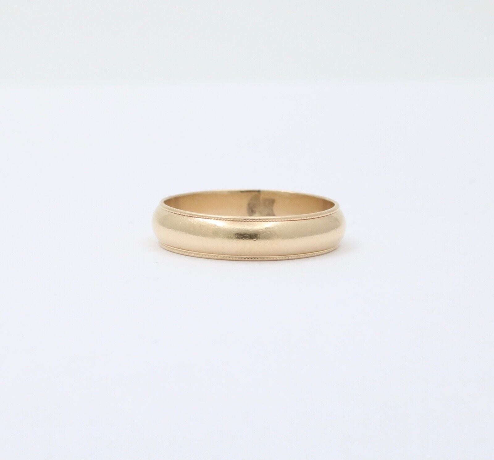 Vintage 14K Yellow Gold Wedding Band Ring, Stacking Band.