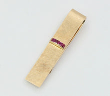 Load image into Gallery viewer, Vintage Tiffany and Co. 14K Yellow Gold Rubies Cross Brushed Finish Money Clip
