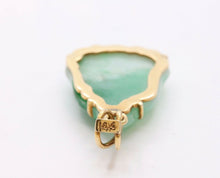 Load image into Gallery viewer, Vintage 14K Yellow Gold Jade Buddha Pendant
