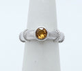 Vintage Judith Ripka Citrine 925 Sterling Silver Ring