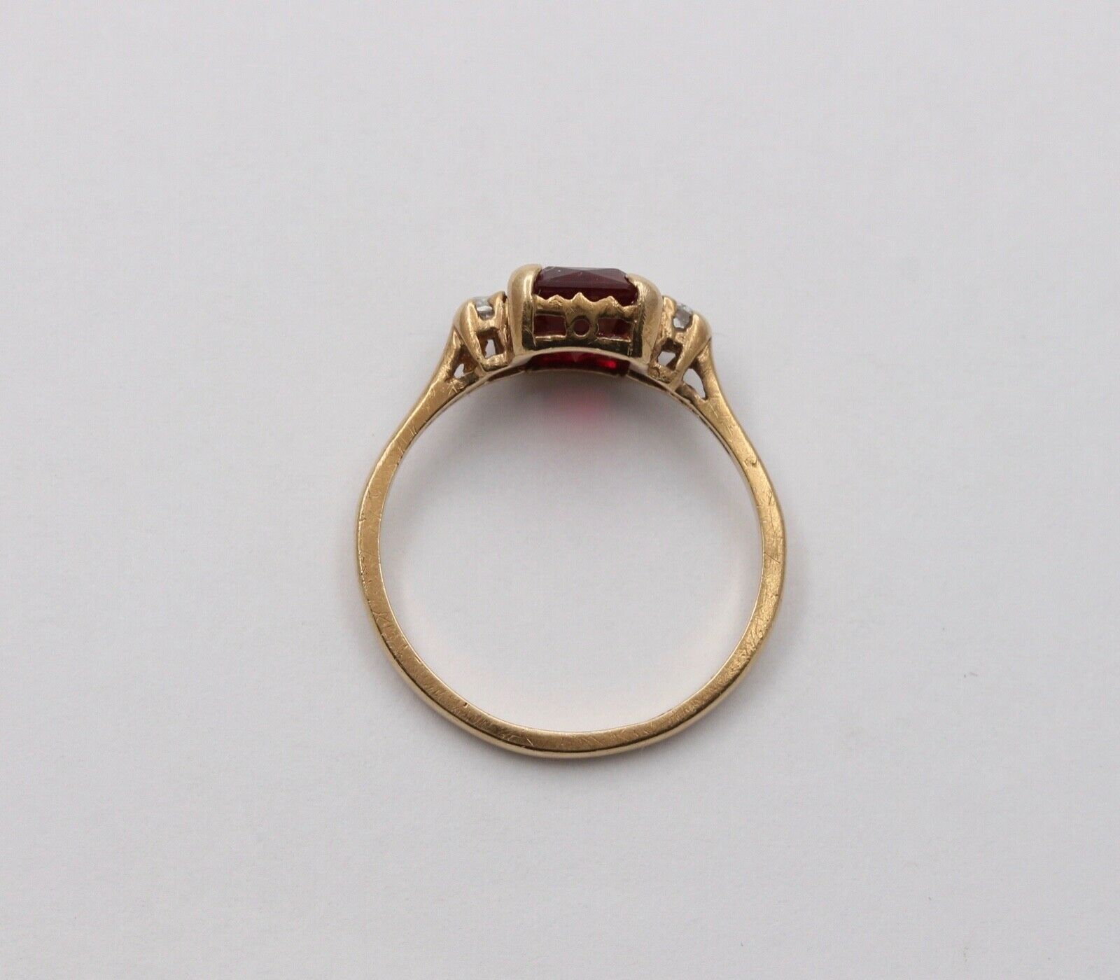 Victorian Ruby Diamonds 10K Rose Gold Ring
