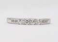 Classic Tolkowsky Diamond 14K White Gold Ring Band, Wedding Band.
