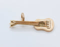 Guitar 18K Yellow Gold Pendant Charm Vintage
