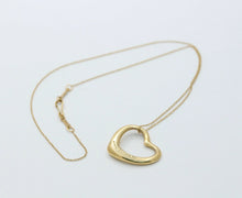 Load image into Gallery viewer, Tiffany and Co Elsa Peretti Floating Heart Pendant and Chain 18K Yellow Gold
