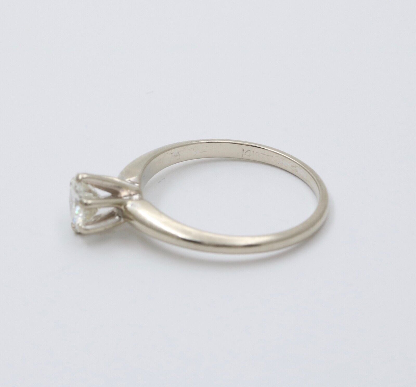 Vintage Diamond 14K White Gold Engagement Ring
