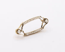 Load image into Gallery viewer, Victorian Edwardian 14K Yellow Gold Seed Pearls Retro Brooch Pin
