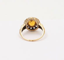 Load image into Gallery viewer, Victorian Citrine Limestones 14K Yellow Gold Ring
