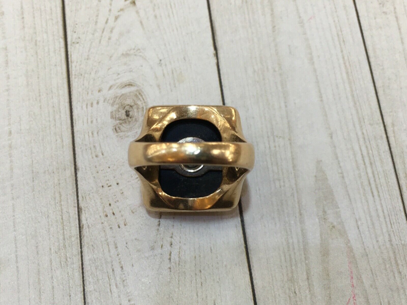 Vintage Men’s Ladies Unisex 14K Yellow Gold Diamonds Signet Ring