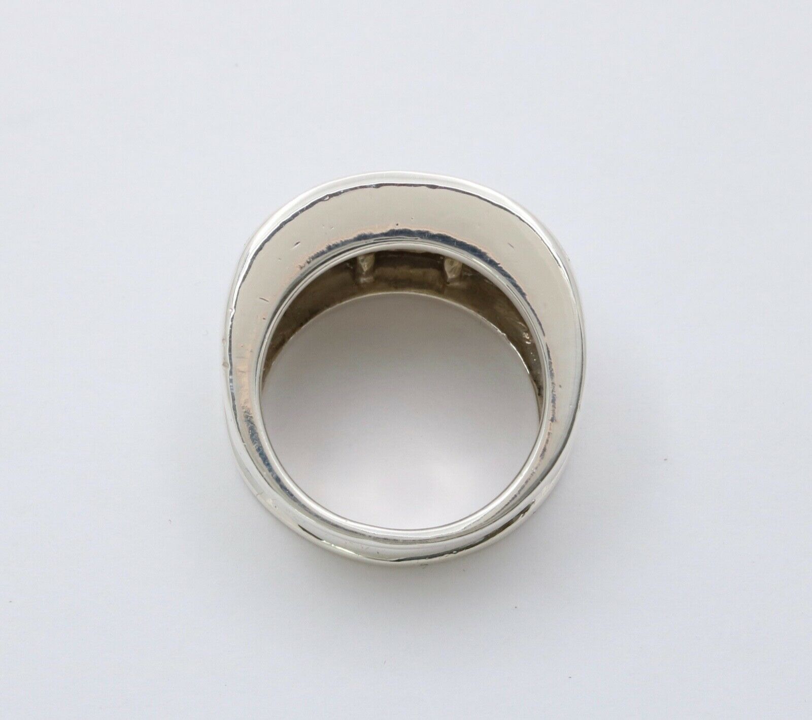 Classic David Yurman Sterling Silver Diamond Ring Band