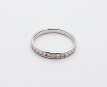 Load image into Gallery viewer, Vintage Ladies Diamonds Platinum Wedding Band Stacking Ring
