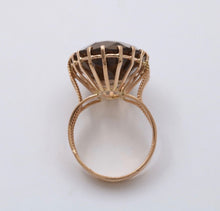 Load image into Gallery viewer, European Hallmarked Smoky Topaz 14K Rose Gold Statement Ring
