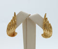 Vintage Buccellati Wing Earrings 18K Yellow Gold