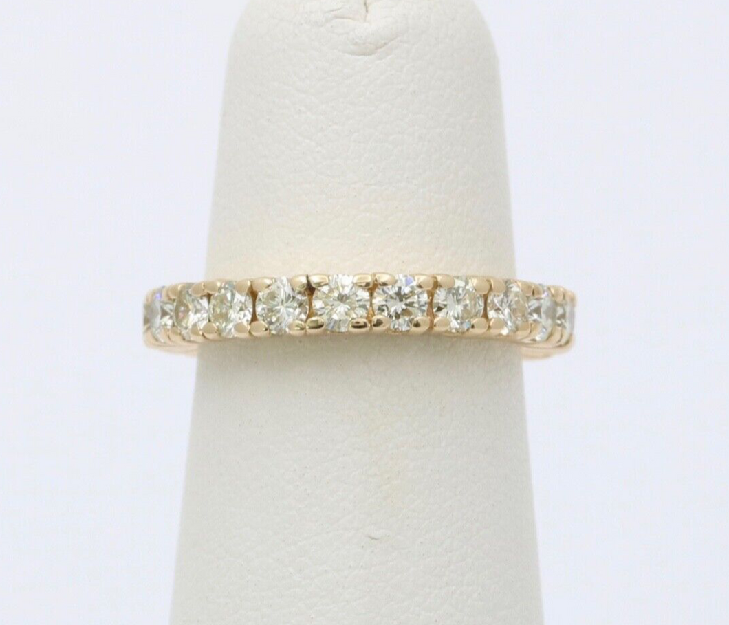 Vintage 14K Yellow Gold Diamond Eternity Ring Band