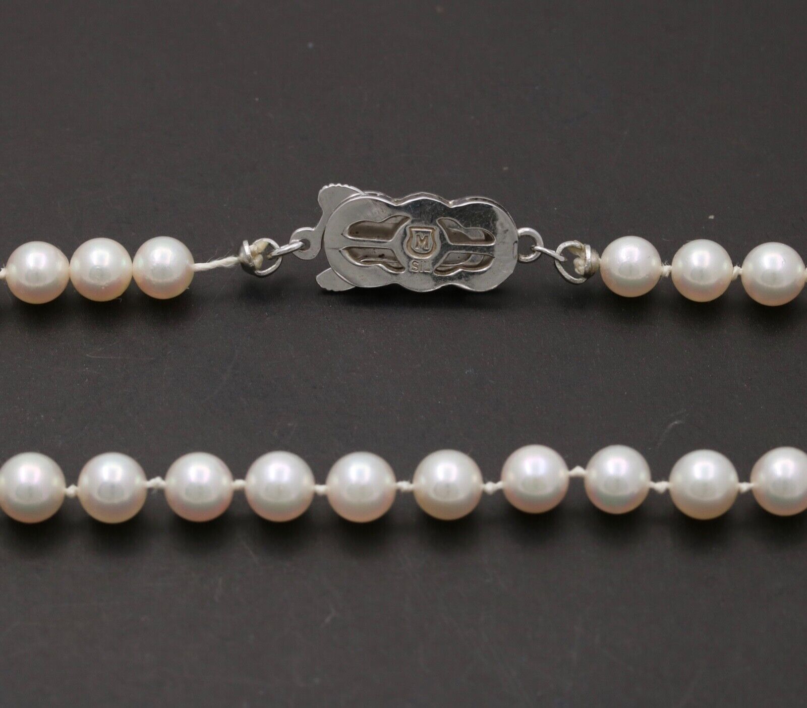 Classic Mikimoto Sterling Silver Cultured Pearl Necklace, June Birthstone.