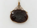 Vintage Gold Filled Intaglio Agate Pendent