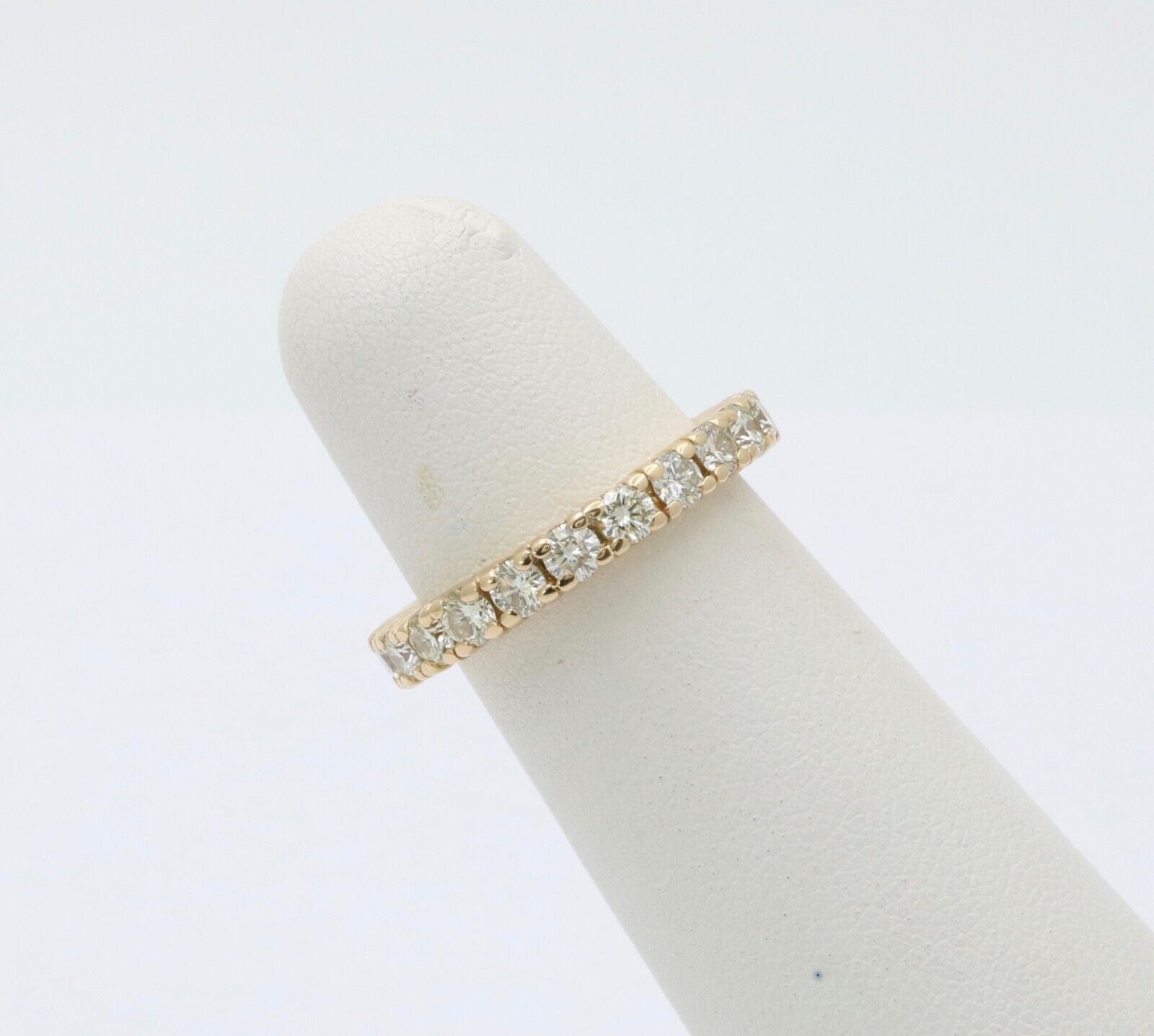Vintage 14K Yellow Gold Diamond Eternity Ring Band