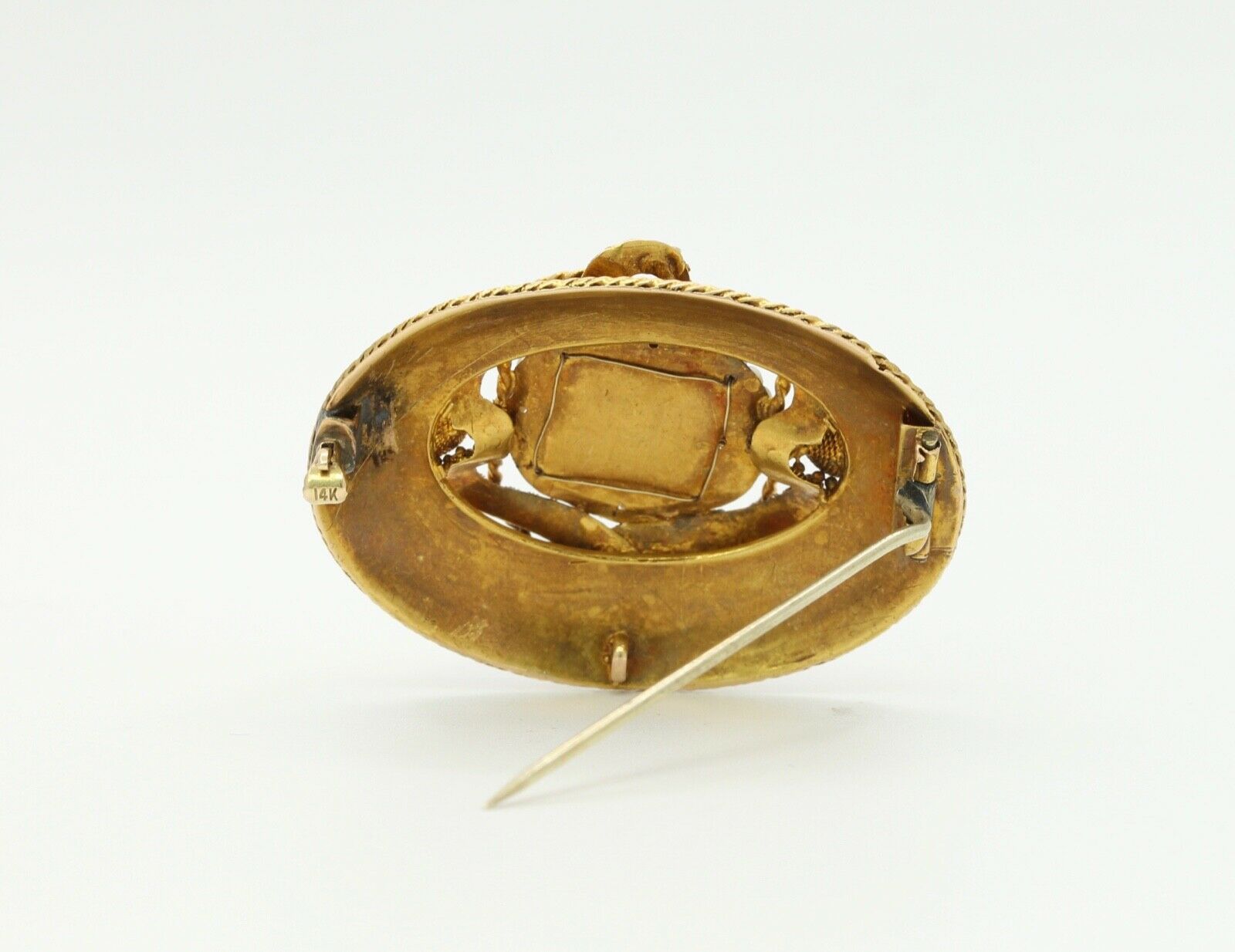 Truly Beautiful and Excellent Cond Victorian 14K Garnet Pearls Brooch Pendant