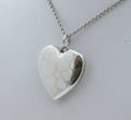 Vintage Heart Locket Pendant and Italian Sterling Silver Chain