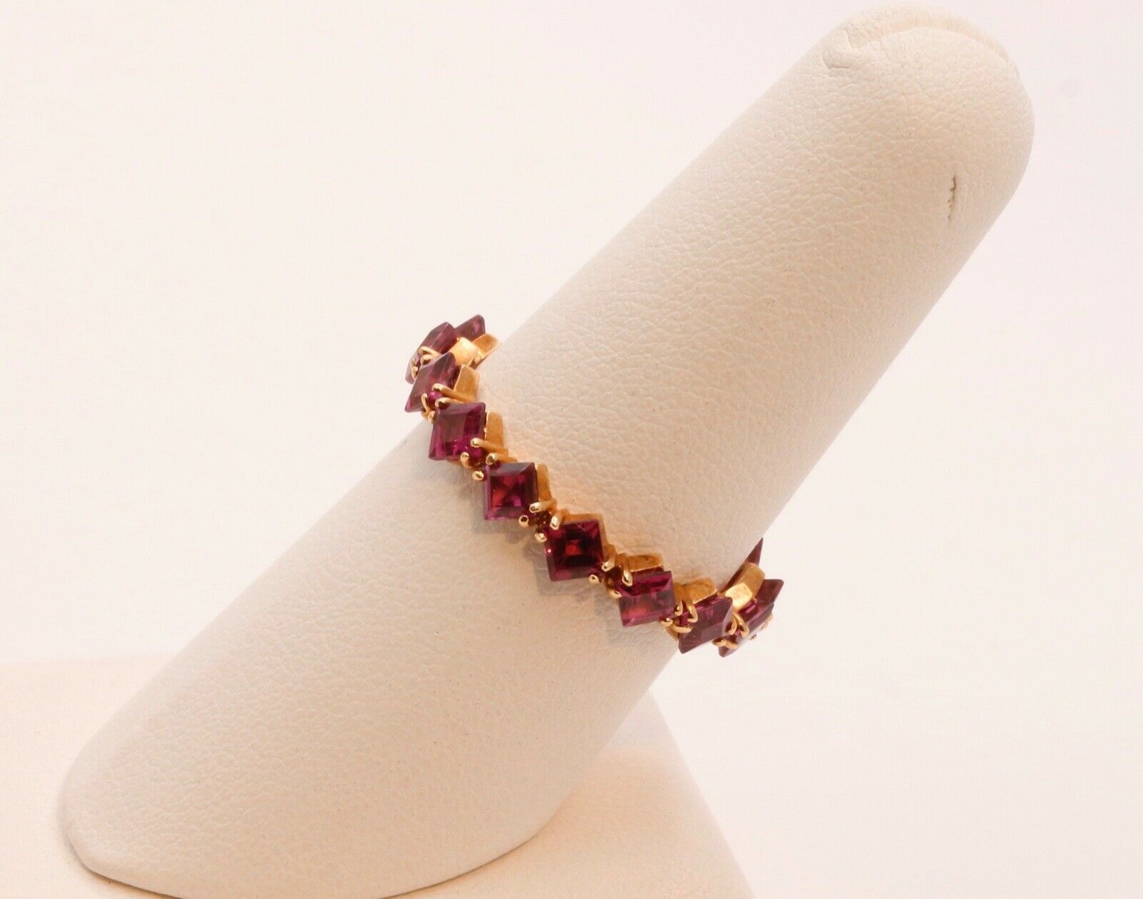 Vintage Ladies Tourmaline 14K Rose Gold Eternity Band