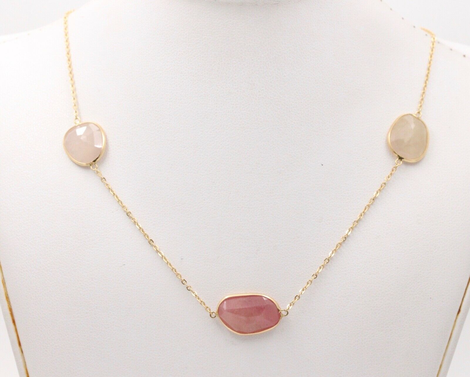 Vintage Quartz Crystal 14K Yellow Gold Necklace