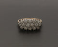 Vintage Cluster Diamonds 14K Yellow White Gold Coctail Ring