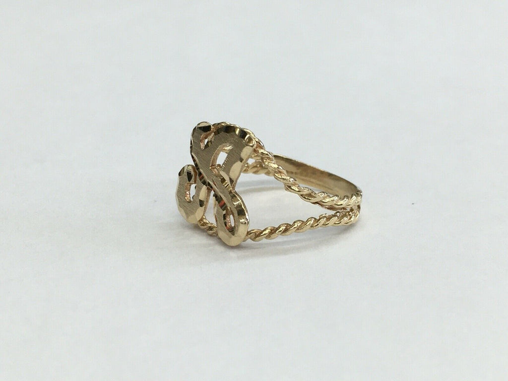 Vintage Ladies 14K Yellow Gold "A" Initial Ring