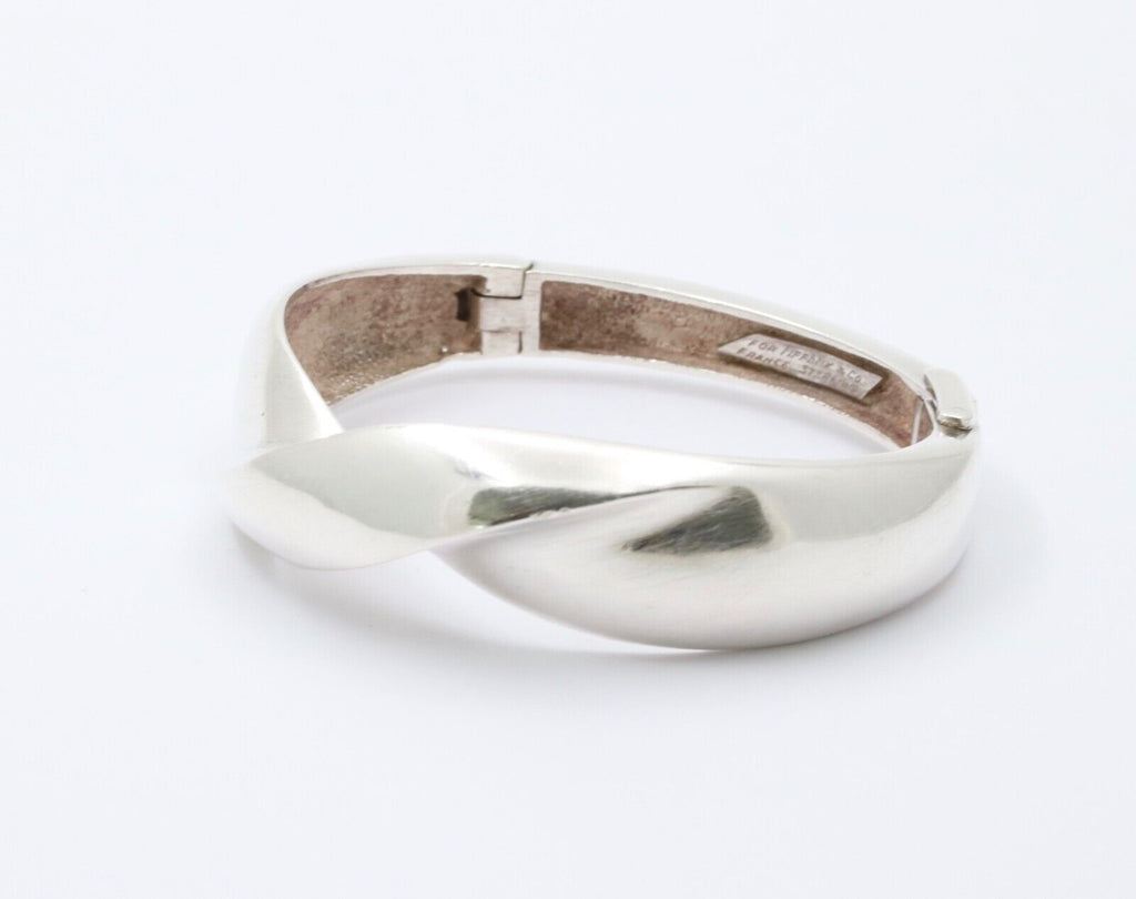 Vintage French Tiffany And Co. 925 Twist Bangle Cuff Bracelet