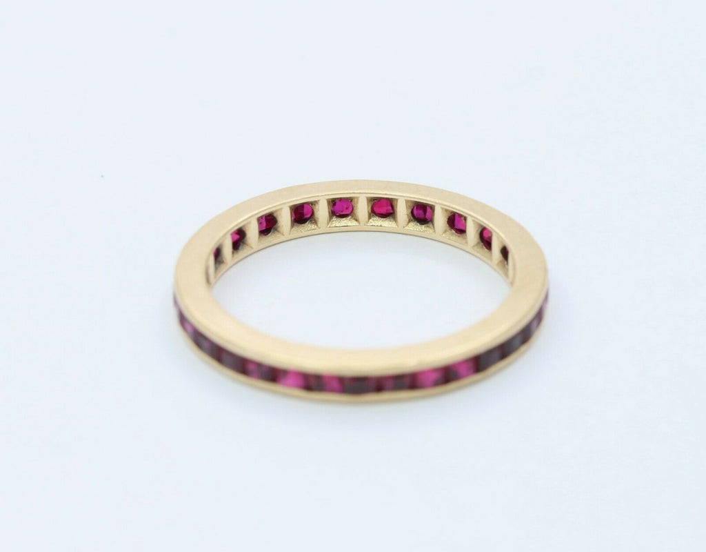Vintage 14K Yellow Gold Ruby Eternity Band