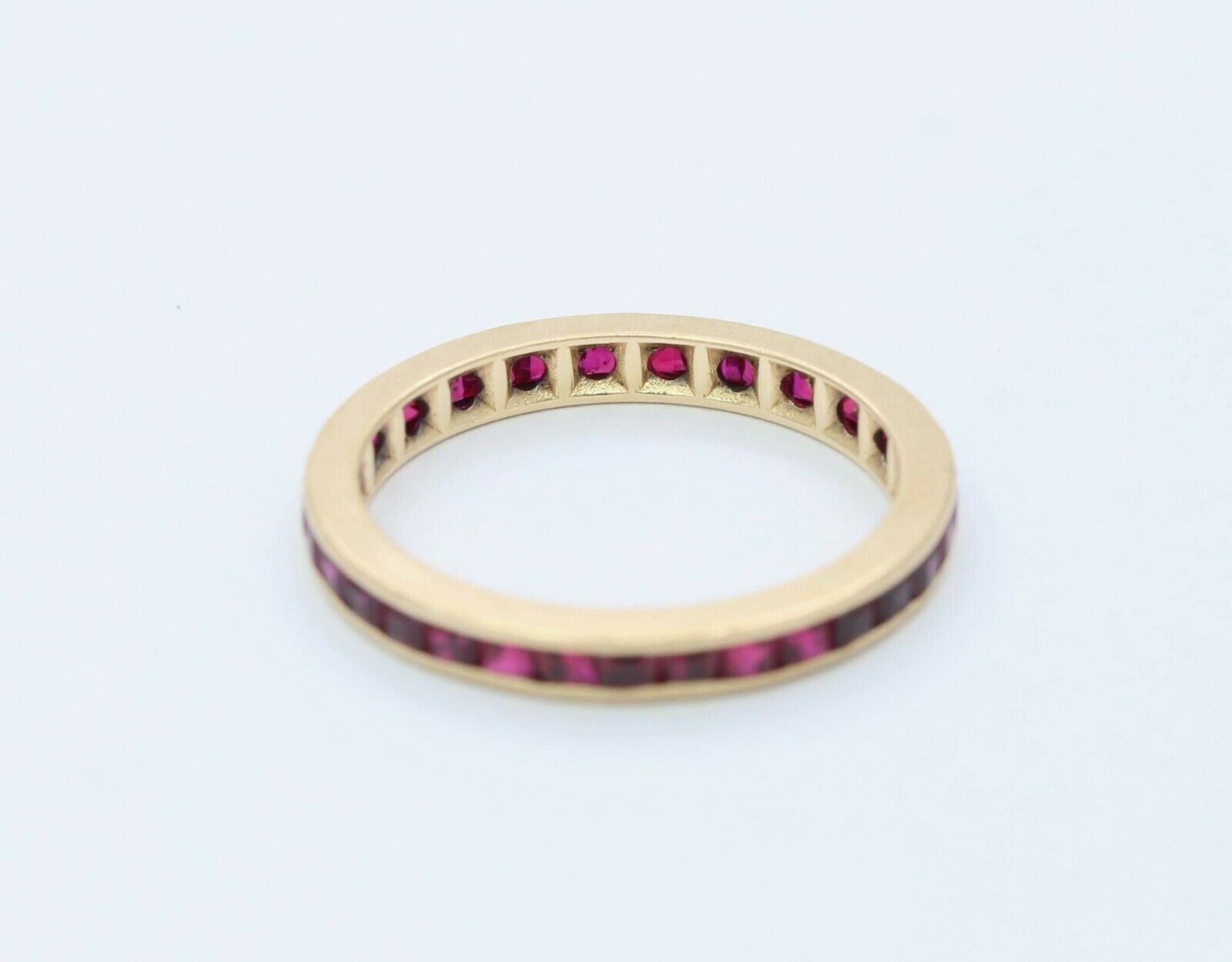 Vintage 14K Yellow Gold Ruby Eternity Band