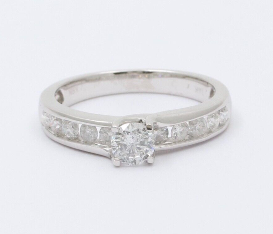 Vintage Diamonds 14K White Gold Wedding Ring
