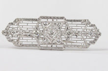 Load image into Gallery viewer, Art Deco Diamond 14K White Gold Brooch
