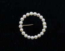 Load image into Gallery viewer, Eternal Circle Seed Pearl 14K Pendant Pin
