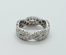 Load image into Gallery viewer, Vintage Ladies Diamonds Platinum Rope Twist Wedding Band Ring
