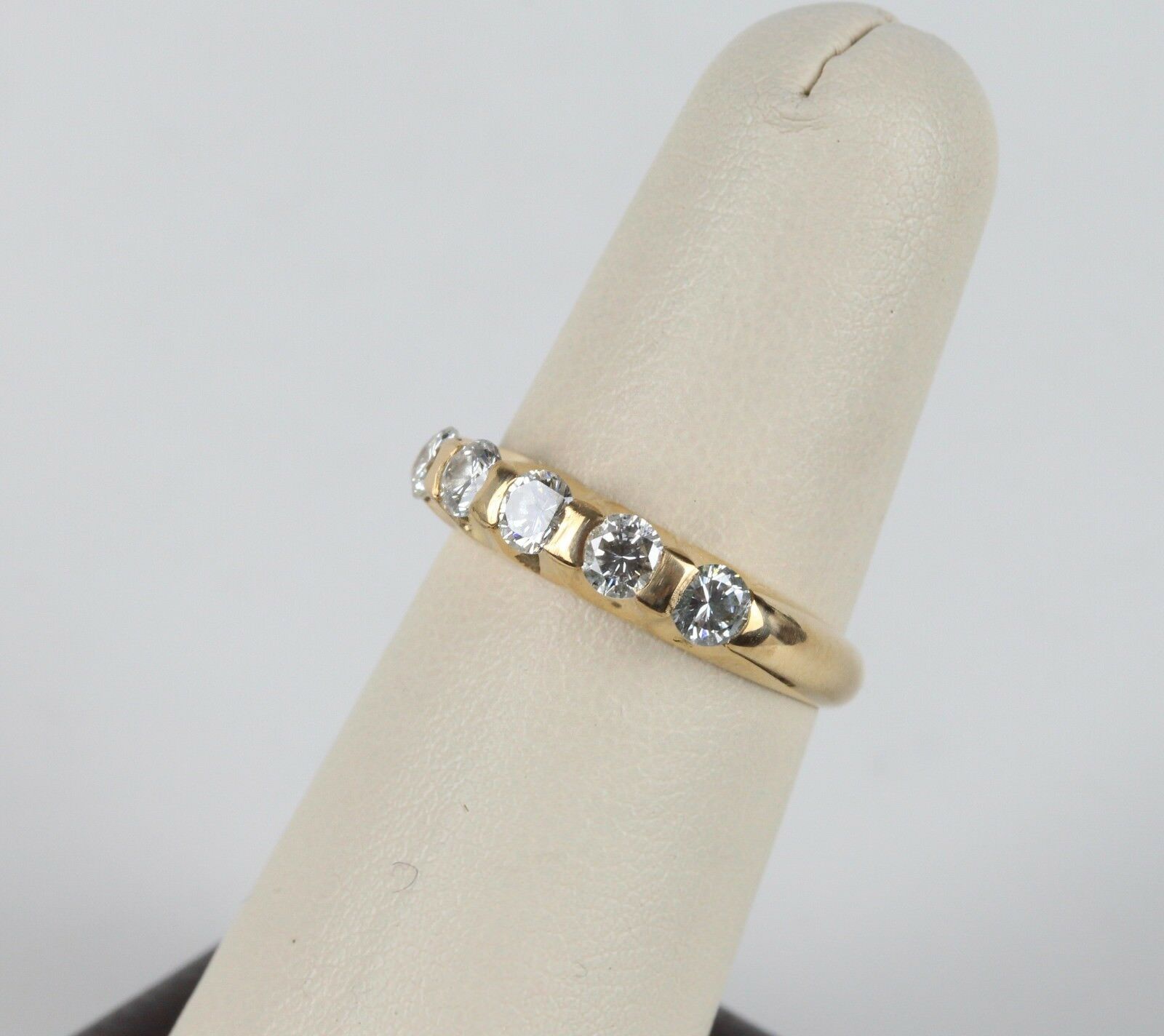 Vintage 1960's Wedding Band with Five Diamonds