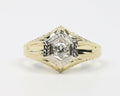 Art Deco Diamond 14K Yellow Gold Engagement Ring