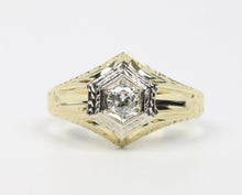 Load image into Gallery viewer, Art Deco Diamond 14K Yellow Gold Engagement Ring
