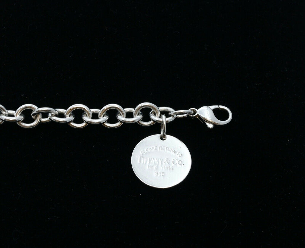 Tiffany and Co Oval Link 925 Sterling Silver Charm Bracelet