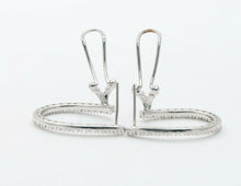 Load image into Gallery viewer, Vintage 14K White Gold Horseshoe Diamond Earrings
