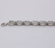 Load image into Gallery viewer, Vintage Green Quartz Sterling Silver Link Bracelet
