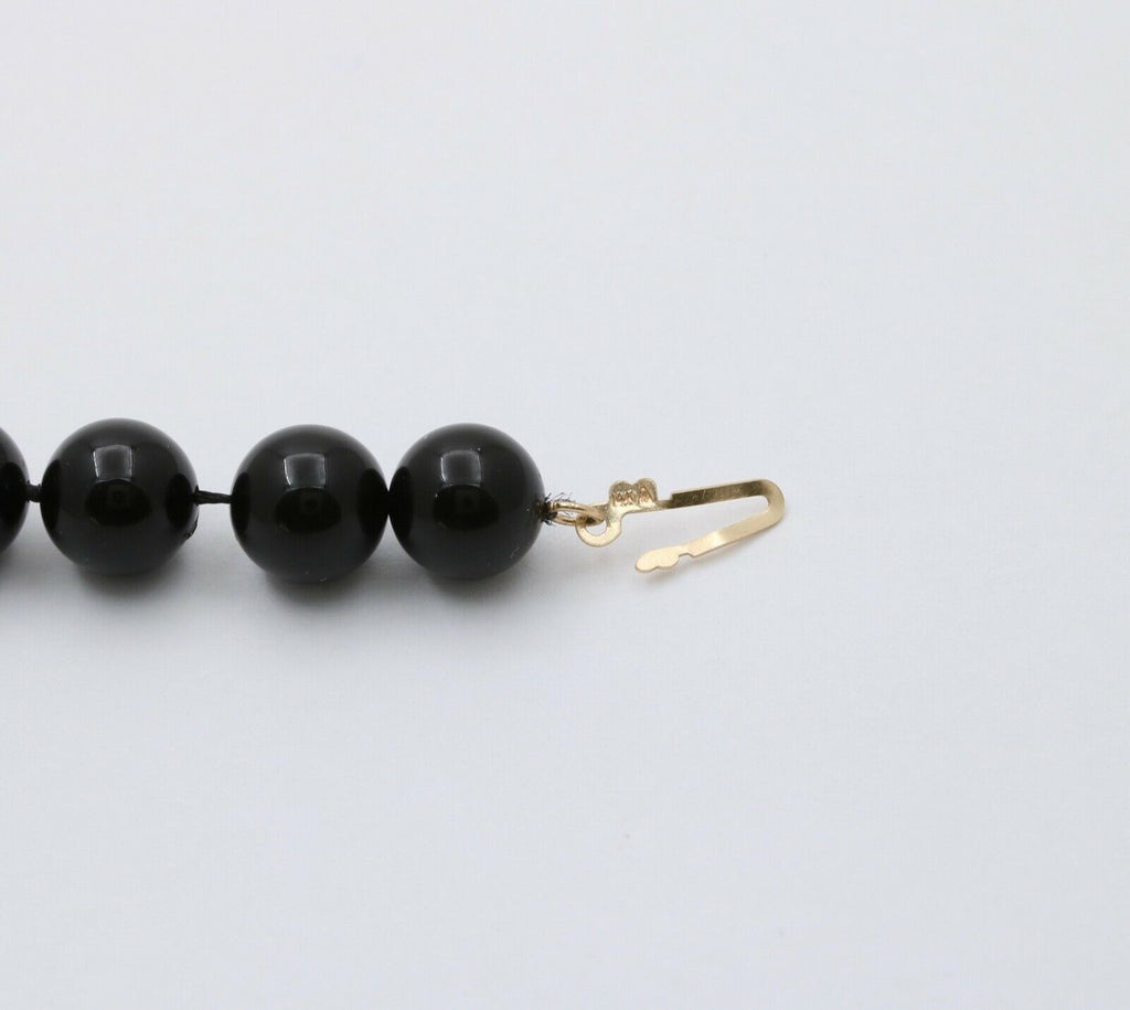 Vintage Black Onyx 14K Yellow Gold Bracelet
