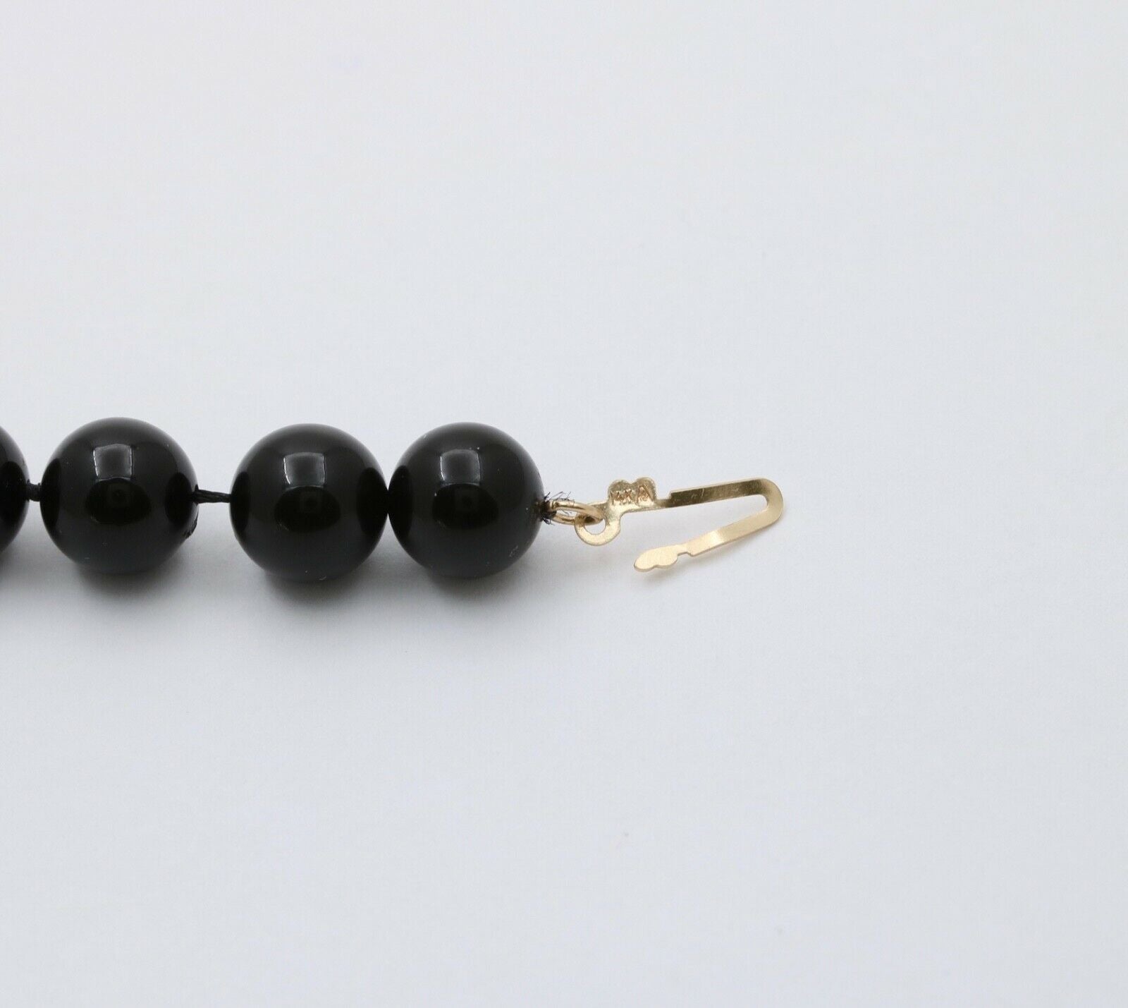 Vintage Black Onyx 14K Yellow Gold Bracelet