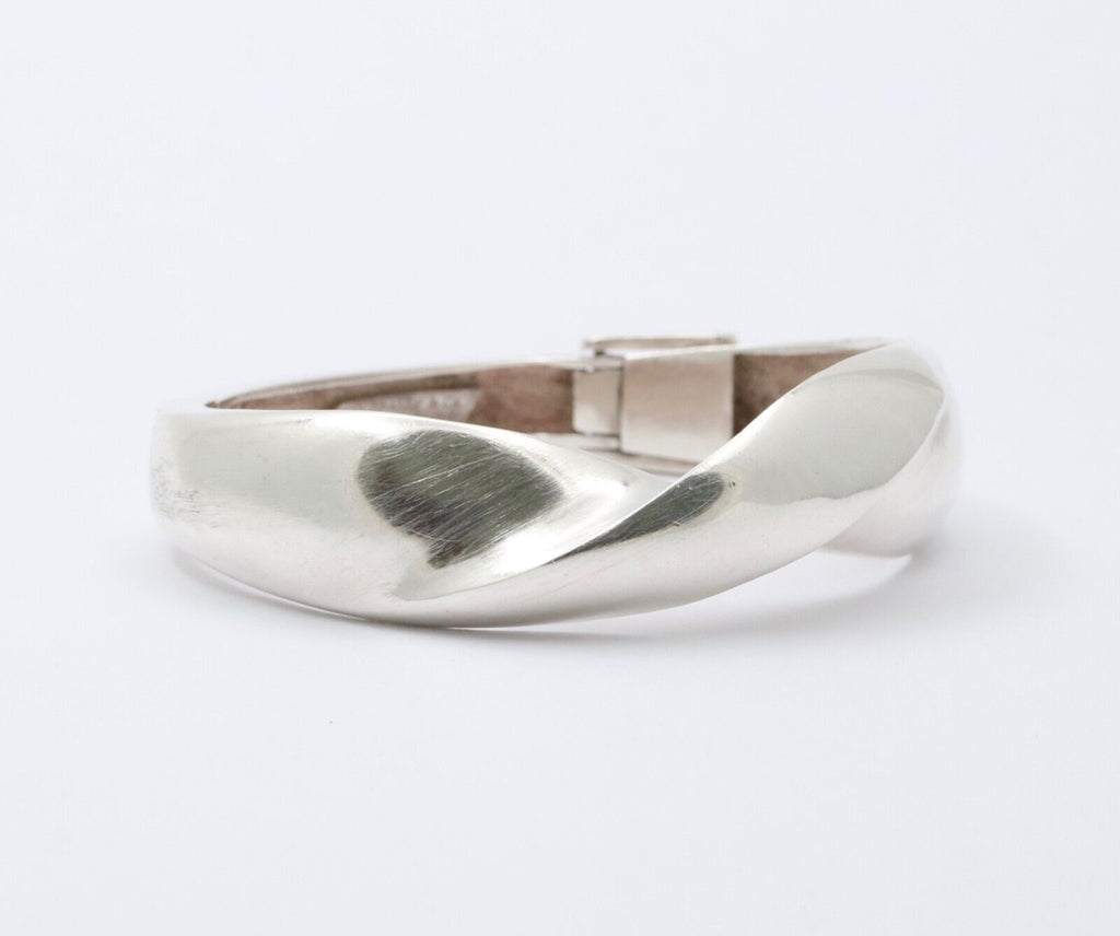 Vintage French Tiffany And Co. 925 Twist Bangle Cuff Bracelet