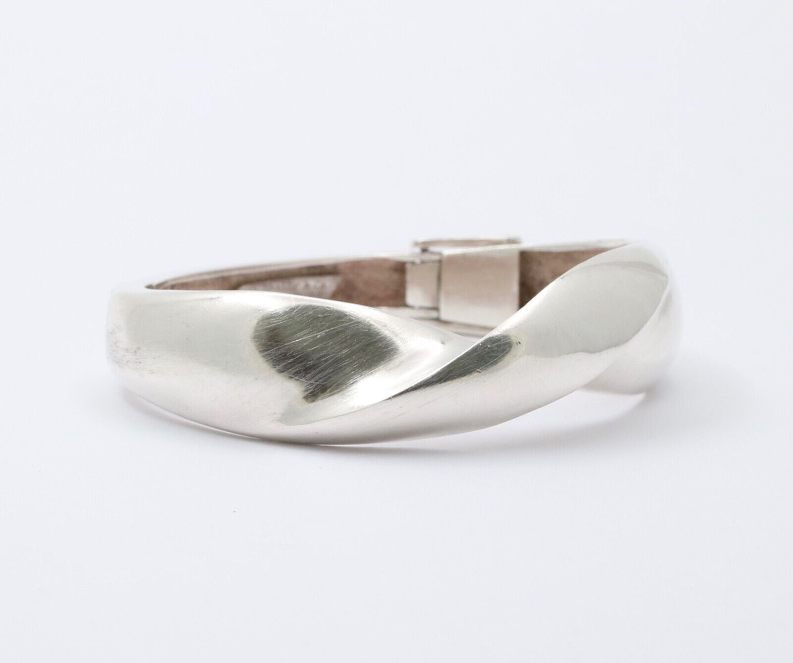 Vintage French Tiffany And Co. 925 Twist Bangle Cuff Bracelet