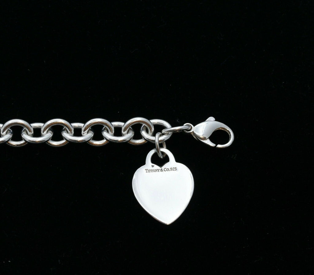 Tiffany & Co Sterling Silver Classic Heart Tag Bracelet