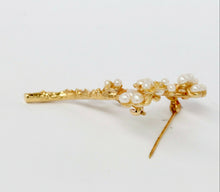 Load image into Gallery viewer, Vintage 14K Yellow Gold Pearl Branch Brooch
