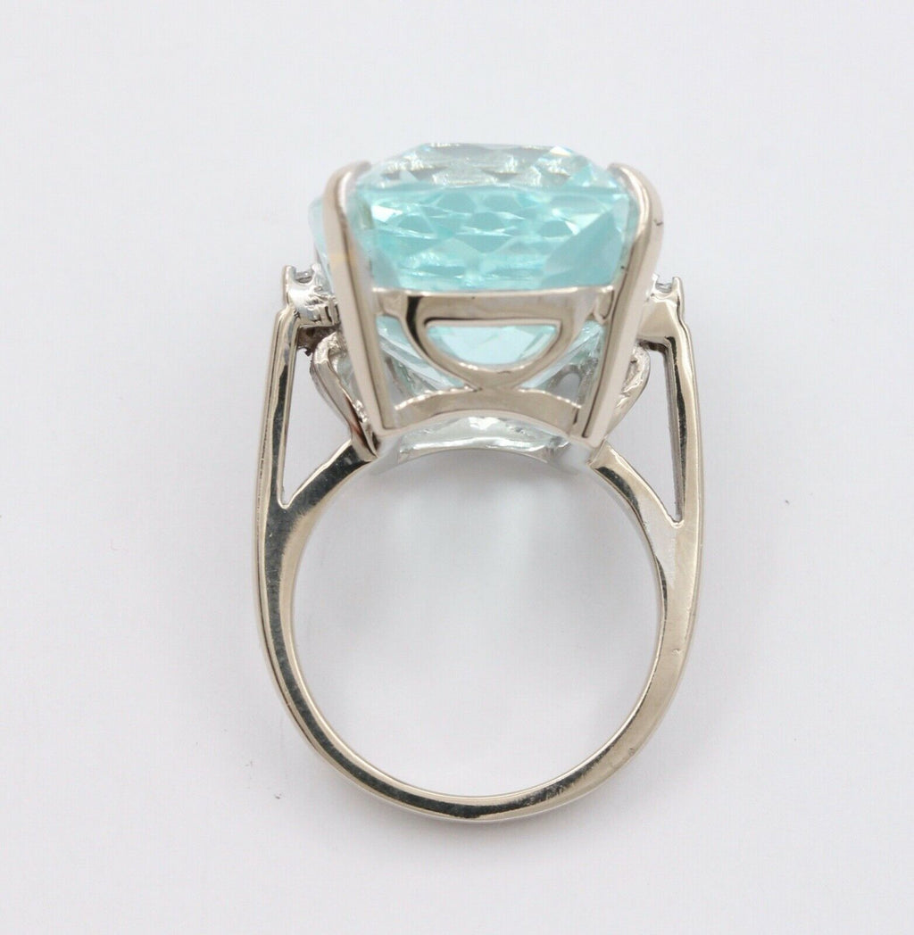 Vintage 34.66 Carat Aquamarine Statement Ring