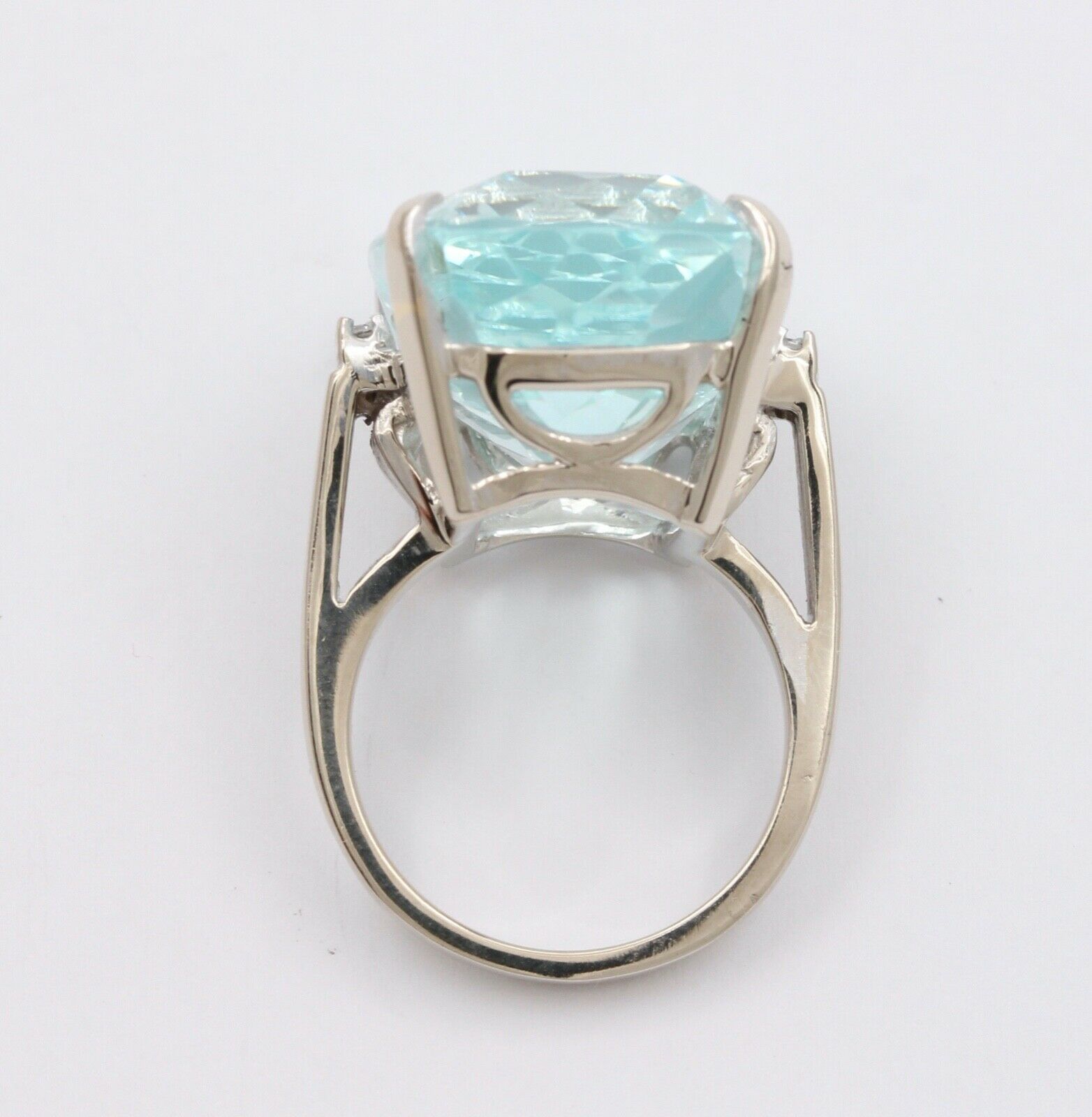 Vintage 34.66 Carat Aquamarine Statement Ring