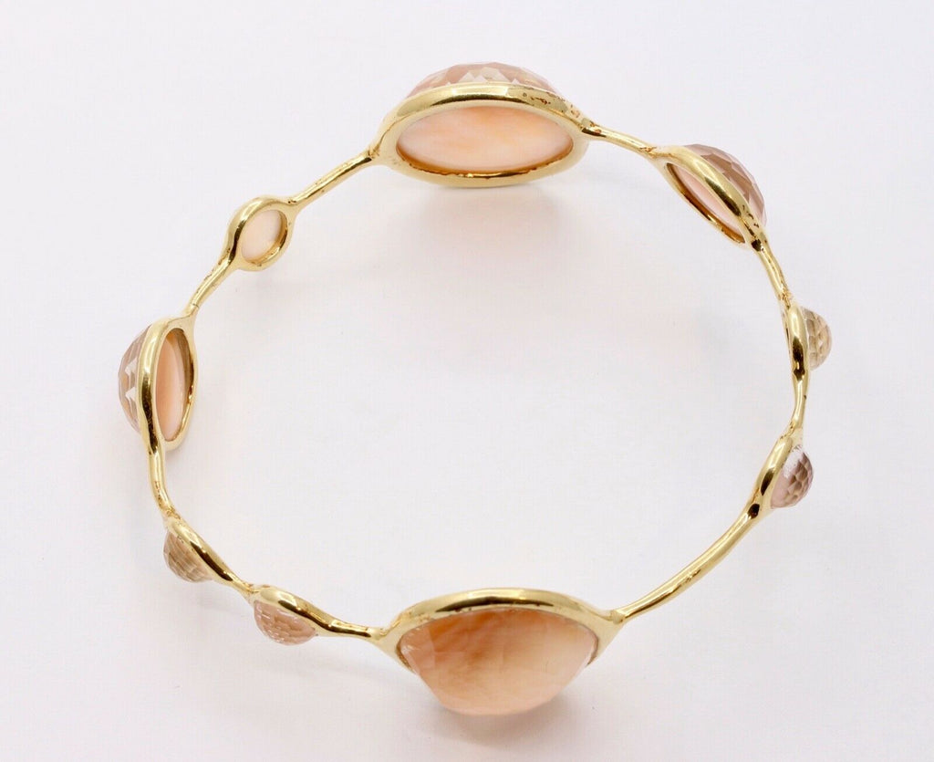 Ippolita Rock Candy Collection 18K Yellow Gold Bracelet Quartz Mother of Pearl