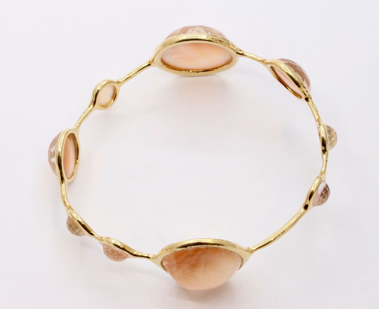 Ippolita Rock Candy Collection 18K Yellow Gold Bracelet Quartz Mother of Pearl