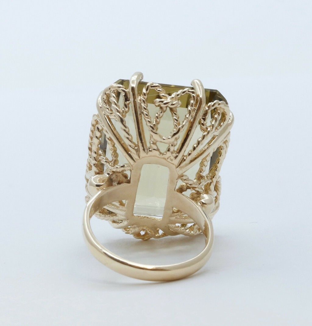 Vintage Ladies Citrine 14K Yellow Gold Ring